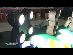 4 ojos COB LED Blind Strobe Flash luz