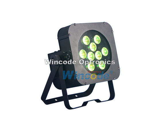 Un buen precio. Lámparas de escenario de cuatro en uno alimentadas por baterías 9 × 10W con 25 ángulo de la lente / tamaño de la lente de 42 mm en línea