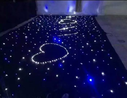 Un buen precio. Tela de DJ color de la cortina LED cambio gradual de la cortina de la malla LED DIY forma 20W RGB / color único 6 canales en línea