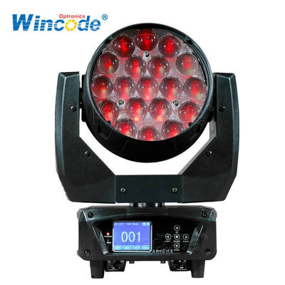 Un buen precio. 19x15W RGBW LED Wash Moving Head Light with DMX512 Control and 30000 Lux Brightness for Stage Lighting en línea